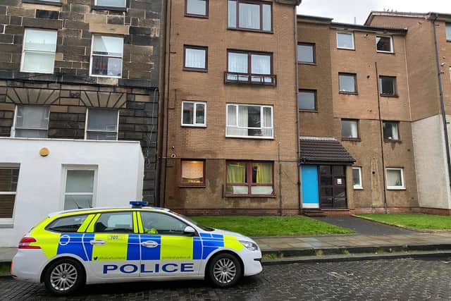 Police have confirmed that the young boy is currently in critical condition in hospital after taking ill at a property in North Fort Street. PIC: Lisa Ferguson