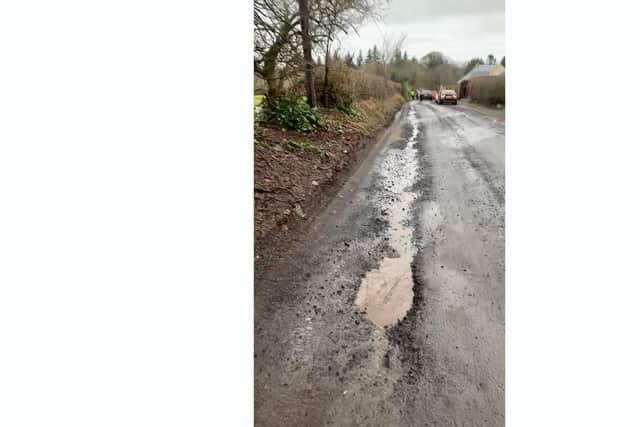 'Crevasse' - the damaged road surface at Kirkgate