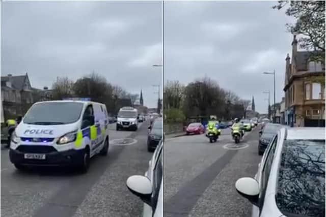 The video was shared by Edinburgh North East Police on twitter.