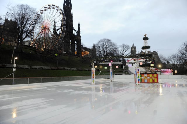 The ice rink at Winter Wonderland in Princes Street Gardens East was closed in January, 2013, due to surface ice melting because of unexpected high temperatures.