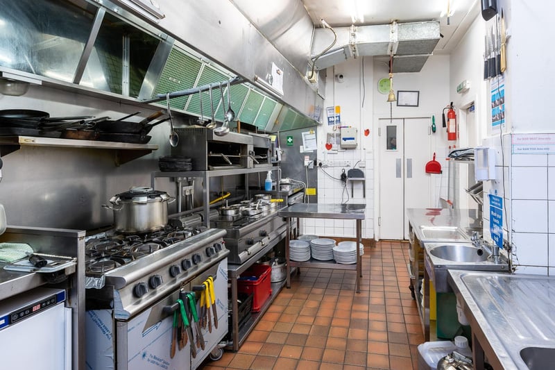 The kitchen offers good ventilation, equipment and everything else necessary to service the 80 plus covers. Gas, electric, and water all mains connected.