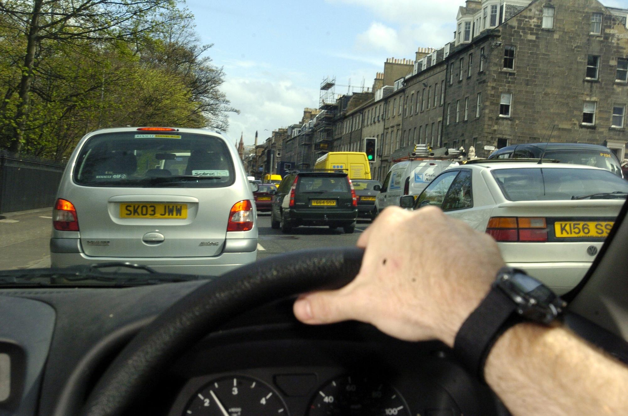 Major Edinburgh city centre road closed after car hit scaffolding