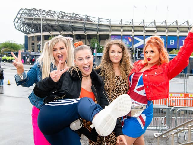 Spice Girls fans Natasha Mcallister, Stephanie Watson, Kristina Macintyre and Lucy Craig.