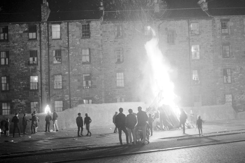 Guy Fawkes Night - A Bonfire in the Pleasance, 1950s.