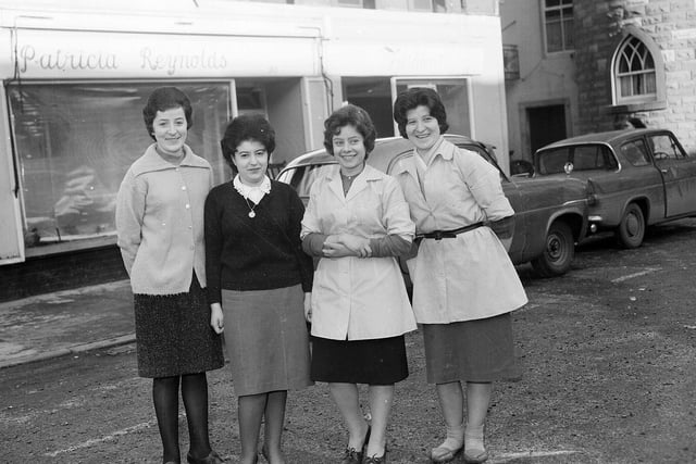 Four Italian girls who saved goods from a burning draper's shop in Haddington in February 1962.