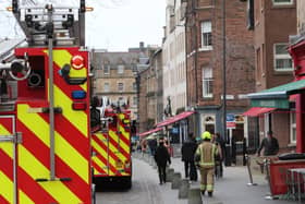 The Scottish Fire and Rescue service attended the scene at Thomson's Court, Grassmarket in Edinburgh after a smoke alarm was activated (Photo: Matt Donlan).