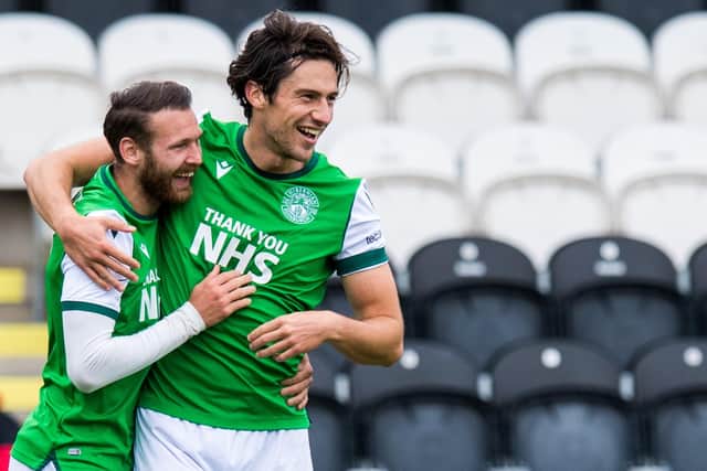 Joe Newell and Martin Boyle have both been absent from the Hibs first-team through injury. Picture: SNS