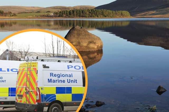 Police Scotland's Dive and Marine Unit have been at the scene after officers confirmed that a recovery operation is underway following reports of concerns for a man in the water at Threipmuir Reservoir.