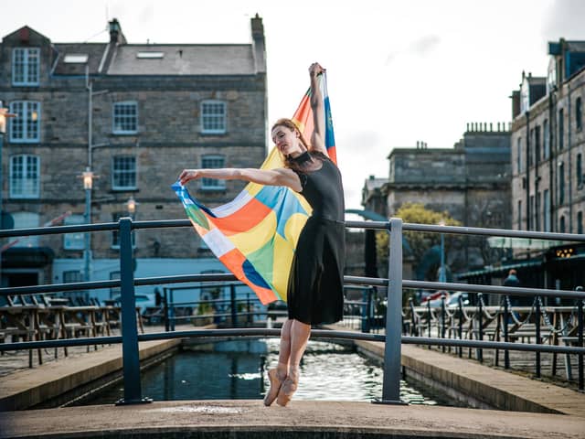 Dancer Marge Hendrick helped launch the Edinburgh International Festival programme in Leith. Picture: Mihaela Bodlovic