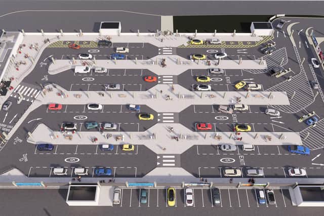 An artist's impression of the new pickup and dropoff system at Edinburgh Airport