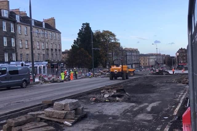 Works at top of Leith Walk