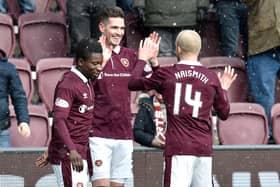 Kyle Lafferty and Steven Naismith each finished top goalscorer for Hearts in consecutive seasons.