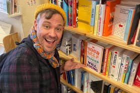 Will Young visited an independent bookshop in Edinburgh, where he spotted his latest book. (Photo credit: @willyoung on Twitter)