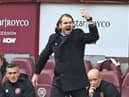 Hearts manager Robbie Neilson during Rangers' 2-0 win at Tynecastle.