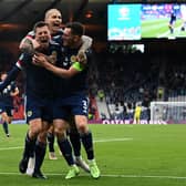 A time to cheer. Scotland score against Croatia in the UEFA Euro 2020 Championship (Picture: Paul Ellis/pool/Getty Images)