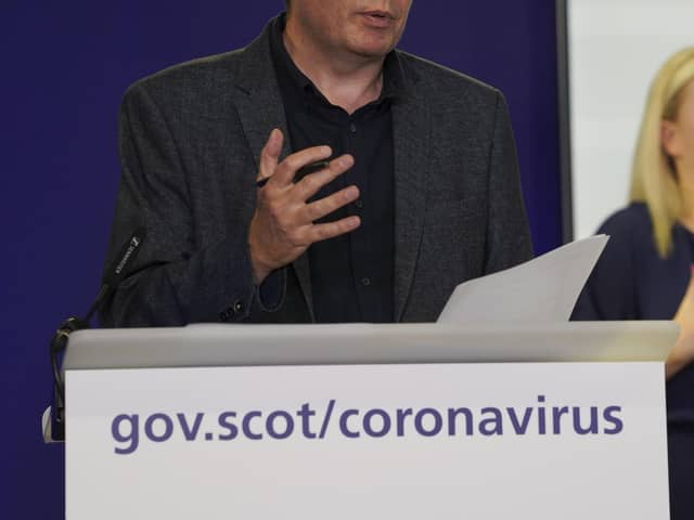 National Clinical Director Jason Leitch at a Scottish Government Covid-19 press conference at St Andrew's House, Edinburgh, in 2021