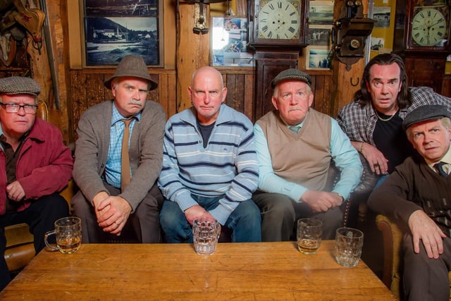 Actor Gary Lewis made a guest appearance in the last ever episode as Rab (centre), a pub landlord near Ben Lomond. The gang go to see Rab, who's an old friend of Shug, to get some hill climbing gear as they plan to climb the Scottish mountain. Rab spooks the Craiglang old team with tales of his times in the territorial army with Shug, with Winston taking a whack on the leg to show how tough he is but ended up being hit on the one leg he still has and not his metal one!