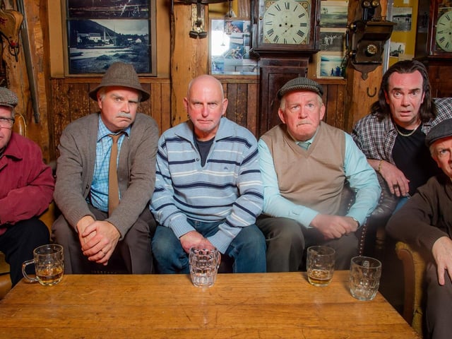 Actor Gary Lewis made a guest appearance in the last ever episode as Rab (centre), a pub landlord near Ben Lomond. The gang go to see Rab, who's an old friend of Shug, to get some hill climbing gear as they plan to climb the Scottish mountain. Rab spooks the Craiglang old team with tales of his times in the territorial army with Shug, with Winston taking a whack on the leg to show how tough he is but ended up being hit on the one leg he still has and not his metal one!
