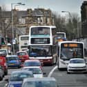 .St Johns Road is normally one of the most polluted streets in Scotland. Pictiure: Steven Scott Taylor