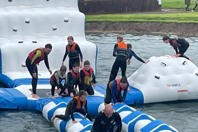 Visitors to the park had a ball at the weekend on the new Aqua Park attraction.