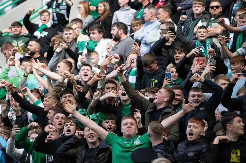 Fans backing the team against Rangers at Easter Road in August
