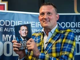 Former Scotland international Doddie Weir, pictured launching his official autobiography in 2018, has died at the age of 52