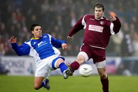 Gordon Herd in action as a player for Linlithgow Rose in their 2008 Scottish Cup fourth round tie against Queen of the South