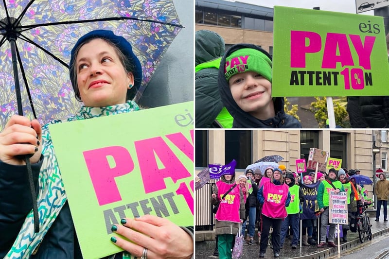 School strikes: Pictures show Edinburgh teachers protesting pay as the school strikes continue across the country