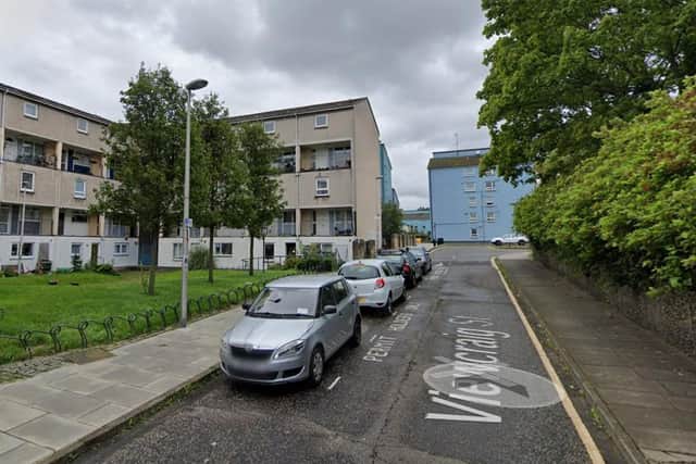 Viewcraig Street has been cordoned off by police.  Picture: Google Streetview