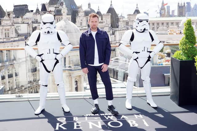 Ewan McGregor at a photo call ahead of the release of Disney+ series Obi-Wan Kenobi