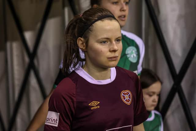 Cailin Michie started for Hearts in the Capital Cup draw with Hibs at Easter Road on Sunday. Picture: David Mollison