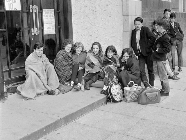 Children queue up for the grand opening of Portobello Outdoor Swimming Pool in May 1964.