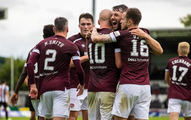 Hearts fans are delighted the team are top of the league. (Photo by Alan Harvey / SNS Group)