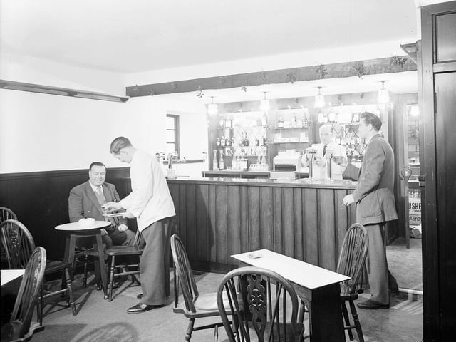 The newly modernised Riccarton Arms Hotel in Currie in 1962.
