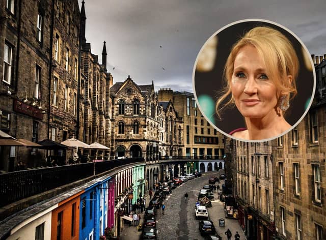 J.K. Rowling has denied claims that a Harry Potter location was inspired by the iconic Victoria Street in Edinburgh.