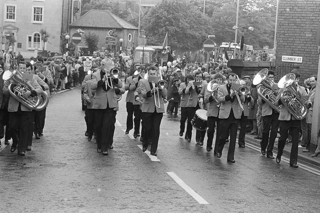 People lined the streets as the band played - do you remember this from 40 years ago?
