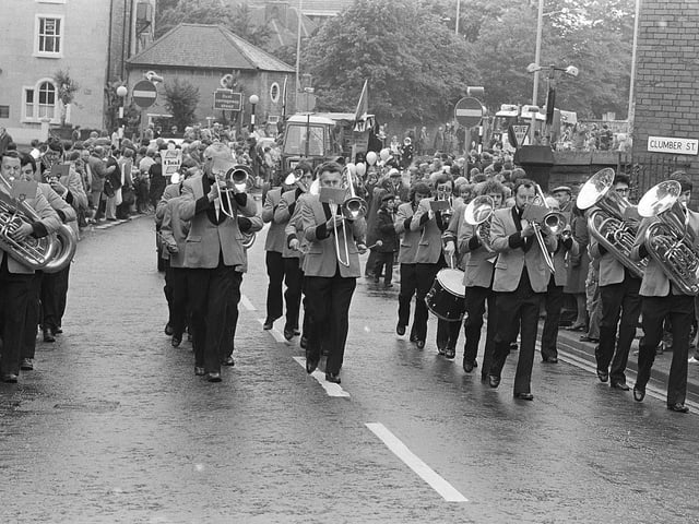 People lined the streets as the band played - do you remember this from 40 years ago?