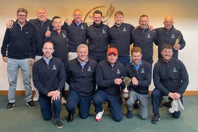 Craigielaw's players celebrate winning the East Lothian Winter League for the first time since 2008. Picture: Craigielaw Golf Club
