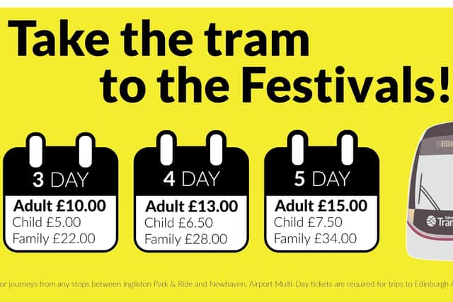 Trams will run throughout the night at the weekends to cater for Edinburgh's festival crowds.