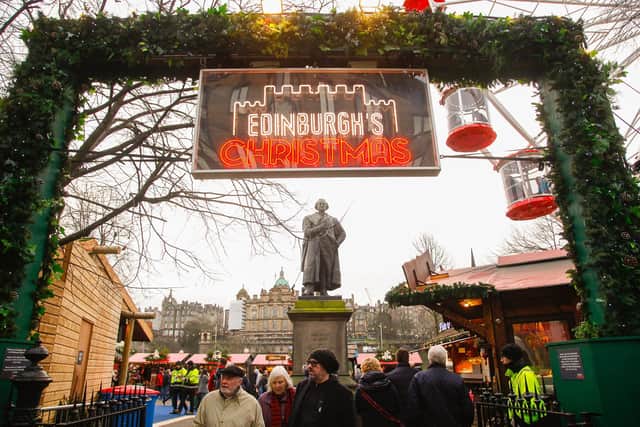 Edinburgh Christmas Market stock photo, by Scott Louden.