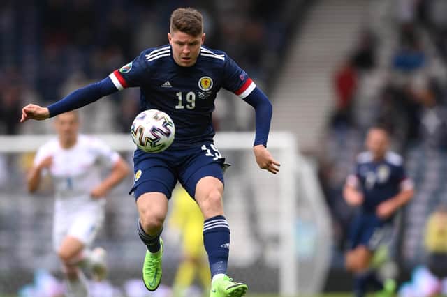 Kevin Nisbet in action for Scotland during the Euro 2020 match against Czech Republic at Hampden. (Photo by Stu Forster/Getty Images)