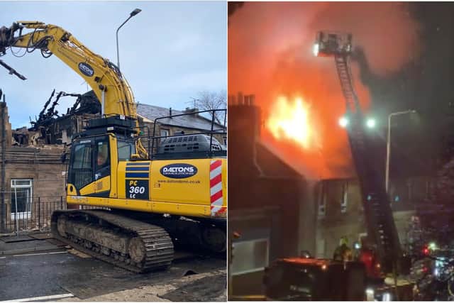 The disused building was seriously damaged after the fire, which occurred on Sunday night.