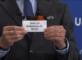 UEFA pulled Hearts' name from Pot 3 in the Europa Conference League draw.
