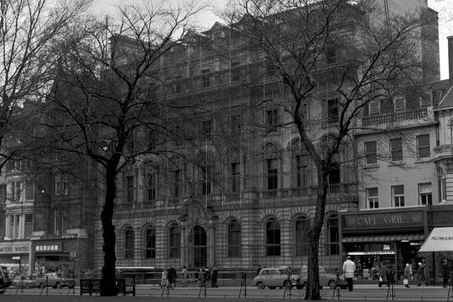 North British and Mercantile Insurance Company building on Princes Street in 1965. This became the site of the now closed British Home Stores (BHS).