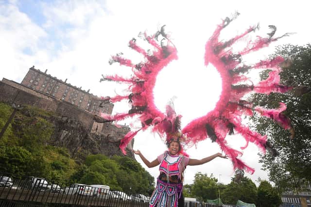Carnival performer Monique Hendry was among those present to launch the long-awaited return of the annual event in front of Edinburgh Castle on Castle Terrace in the heart of the city on Wednesday.