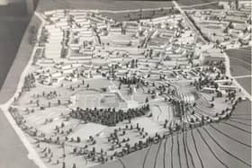This model of The Inch lays out the design drawn up for The Inch by architect David Stratton Davis.  It would make The Inch Edinburgh's first "garden city".  And in 1954 the Saltire Society declared The Inch was the best local authority housing in Scotland.  Inch Park is in the forefront of the picture, but altogether one-third of the land was given over to parks and green space, all part of the "garden city" philosophy which saw open spaces as an essential part of the design, not just an add-on.  And unlike many pre-war estates, The Inch  was designed as a self-contained community with plenty shops, as well as a doctor's surgery, schools and community facilities.