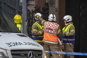 Firefighters attend Jenners blaze in January, 2023 
Photo: Andrew O'brien