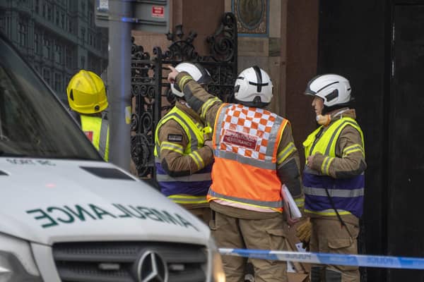 Firefighters attend Jenners blaze in January, 2023 
Photo: Andrew O'brien