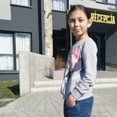 Katya, 12, is sad to leave home but excited to come to Scotland