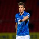 St Johnstone left back Callum Booth hopes to feature in the starting XI in the Betfred Cup final against Livingston on Sunday (Photo by Ross MacDonald / SNS Group)